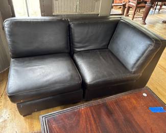 Leather sectional sofa