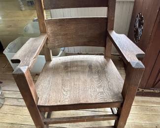 Mission style armchair
