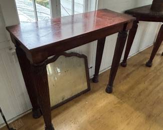 carved mahogany console table
