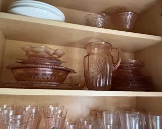 DEPRESSION GLASS - PINK