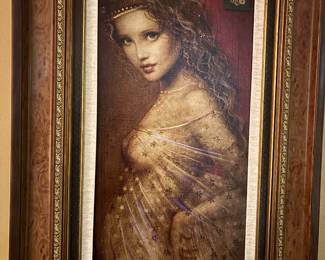 MARKUS CSABA, 39"X22"3/4  "LALICIANA  SERIGRAPH. SIGNED