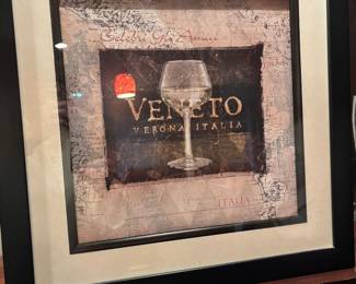 PAIR OF WINE ART
