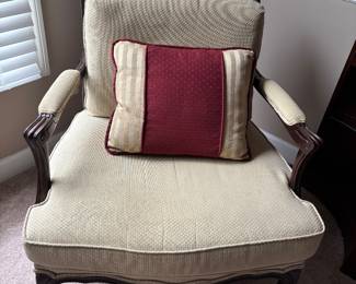 QUEEN ANN STYLE SOFA CHAIR