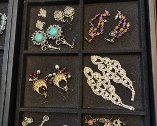 SELECTION OF EARRINGS - ONE IS HARLEY DAVIDSON 