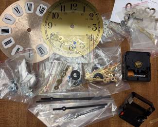 Assorted Clock Repair Parts 