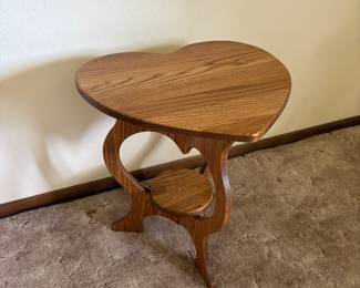 Amish Hardwood Heart Stand / Plant Stand 