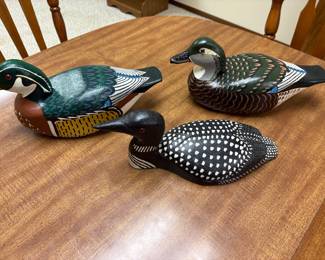 Wood Painted Duck Decors 