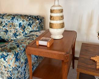 1 of 2 vintage side tables & MCM Table Lamp 1 of 2