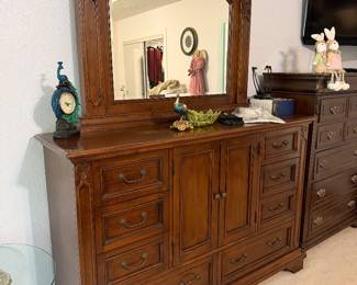 #27 - $350 - Dresser with mirror 64lx18dx85 total height with mirror