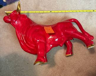 #45A - $58 - Ceramic red bull 16x24