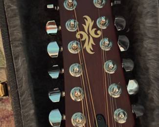 #79 - $300 -Yamaha 12 string guitar in case APX-5-12A