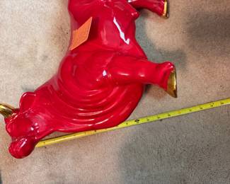 #45A - $58 - Ceramic red bull 16x24