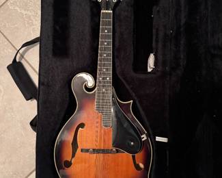 #86 - $140 -Johnson MF-100 mandolin with leather inlay in soft case