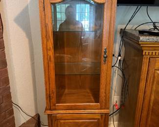 #18 - $350 - Entertainment center with granite 3pieces 47wx25dx52.5t - tower 25.5wx70hx18d