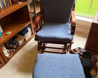#54 - $80 - Glider armchair with stool
