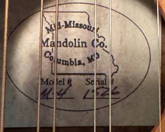 #84 - $125 - Acoustic mandolin 8 string in soft case made in Columbia MO M4