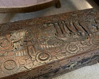 #71 - $150- Small carved chest