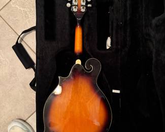 #86 - $140 -Johnson MF-100 mandolin with leather inlay in soft case