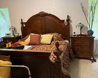 #23 - $420 - King bed frame 70H 