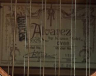 #81 - $800 - Alvarez 12 string guitar acoustic DY68 made in Japan 1981