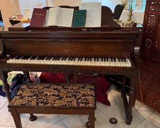 #8 - $1,000 - Harrington piano baby grand Hardman peck NY 1950's 5ftlx58dx40h