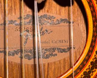 82 - $120 - Acoustic Fender 6 string guitar #Gemini with strap and case