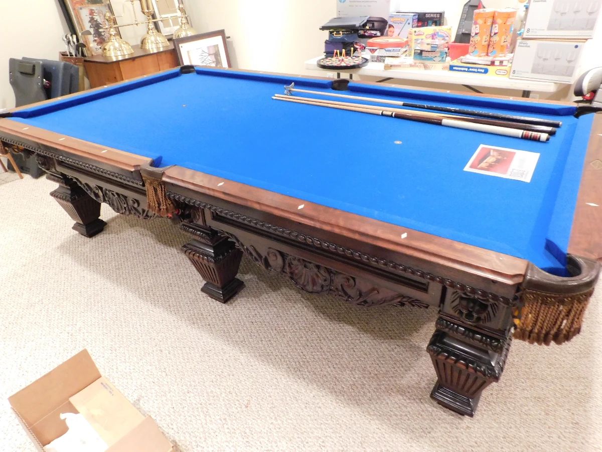 RARE PETER VITALIE CO. ADMIRAL LORD NELSON POOL TABLE