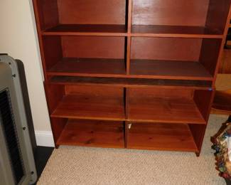 MAHOGANY BOOKCASE STACKED SET OF 2