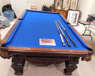 RARE PETER VITALIE CO. ADMIRAL LORD NELSON POOL TABLE
