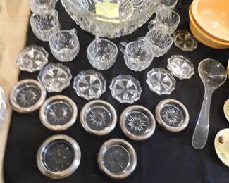 PUNCH BOWL AND COASTERS