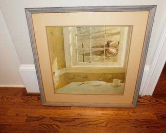 VINTAGE FRAMED ANDREW WYETH PRINT “GROUND HOG DAY”
