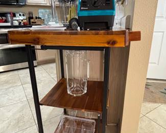 Kitchen Service Cart, Wood & Metal, 19" X 21"
