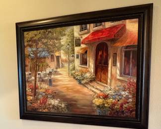 European Street Scene Painting by Nan