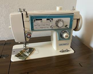 Vintage Dressmaker 7000 Electric Sewing Machine with Cabinet