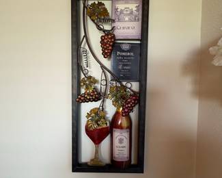 Metal Wine Themed Wall Art Set