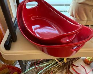 Rachael Ray Bubble & Brown Ceramic Oval Baker Set