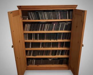 Pine CD Storage Cabinet