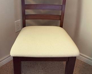 Ladder Back Dining Chair with Upholstered Seat