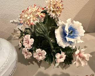 Vintage Capodimonte Porcelain Floral Arrangement