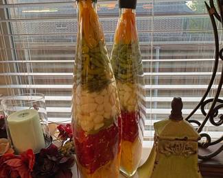 Decorative Infused Vinegar Bottles