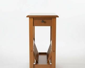 Leick Home Mission Impeccable 12-in W x 24-in H Medium Oak End Table with Magazine Rack