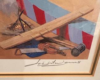 Les J. St. James "Circus Days" Triptych Print with Emmett Kelly Commemorative Medallion