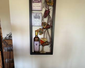 Metal Wine Themed Wall Art Set