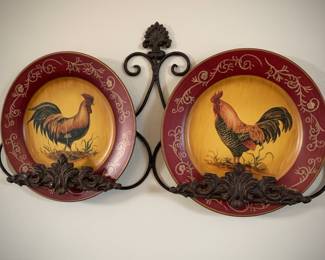 Vintage Copper Tea Kettle with Blue and White Chinoiserie Porcelain Handle and Lid Knob