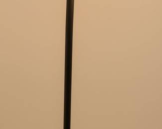 Torchiere Floor Lamp with Accent Light and Marbled Amber Glass Shade