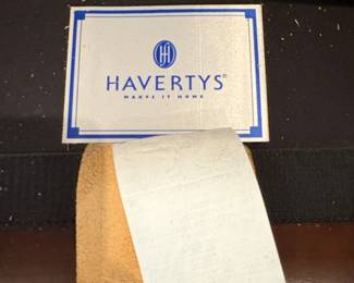 Havertys Vintage Autumn Leather Loveseat