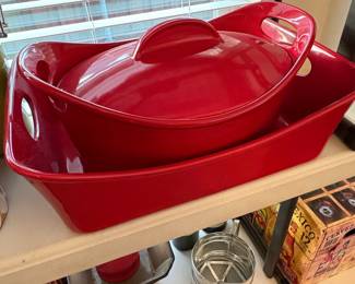 Rachael Ray Bubble & Brown Ceramic Oval Baker Set