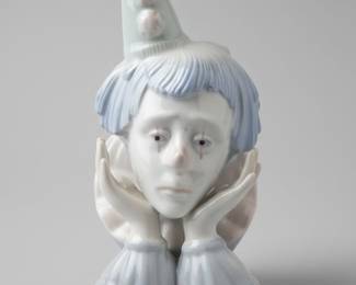 Lladro Sad Clown Bust