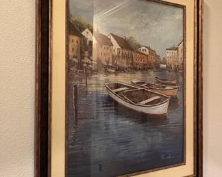 Ruane Mannina "Harbor Scene" Print