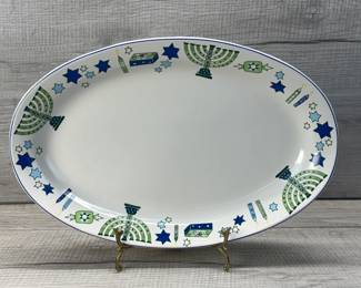 ROSANNA HANUKKAH OVAL SERVING PLATTER CERAMIC